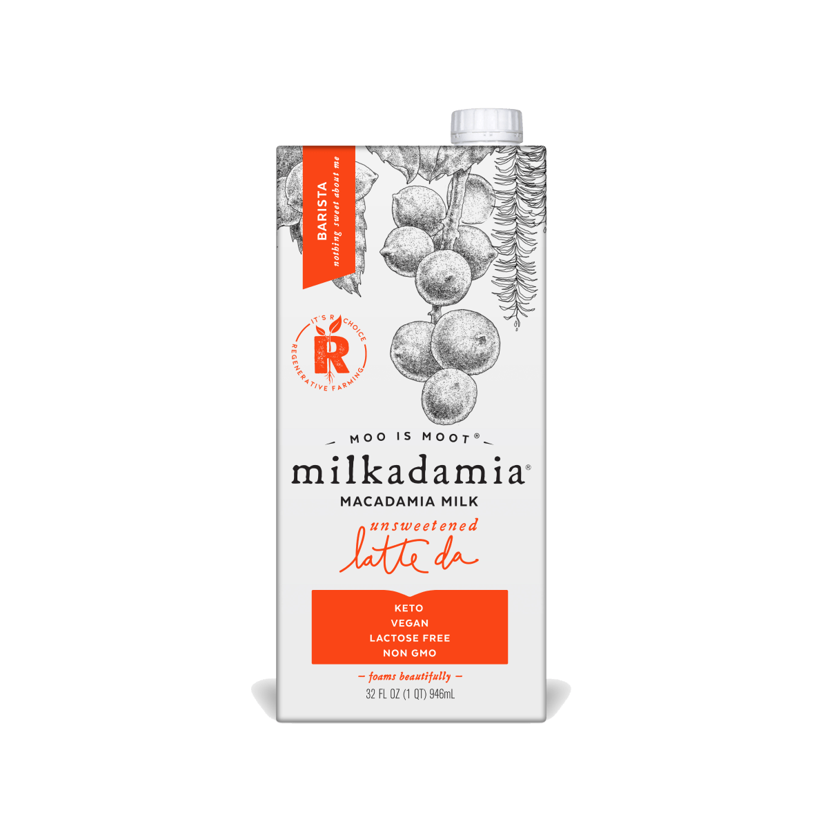 Milkadamia Unsweetened Latte Da Macadamia Milk (946ml)