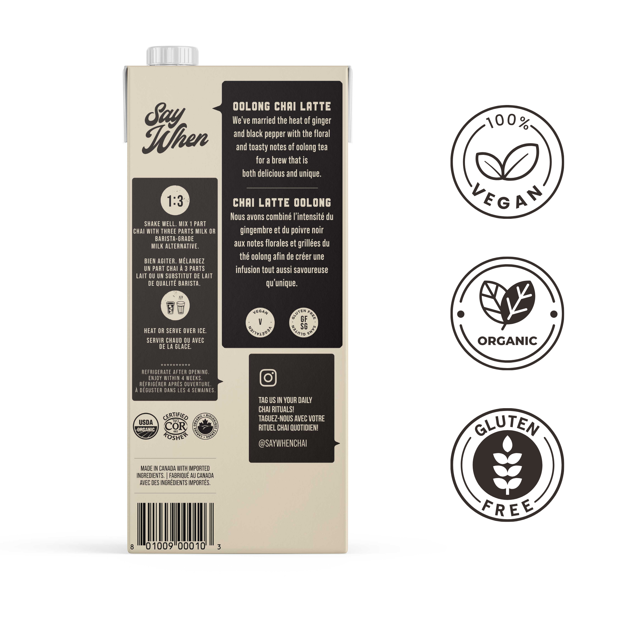 Say When Oolong Chai (946ml)