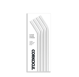 Corkcicle Glass Straw Set