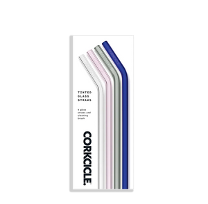 Corkcicle Glass Straw Set