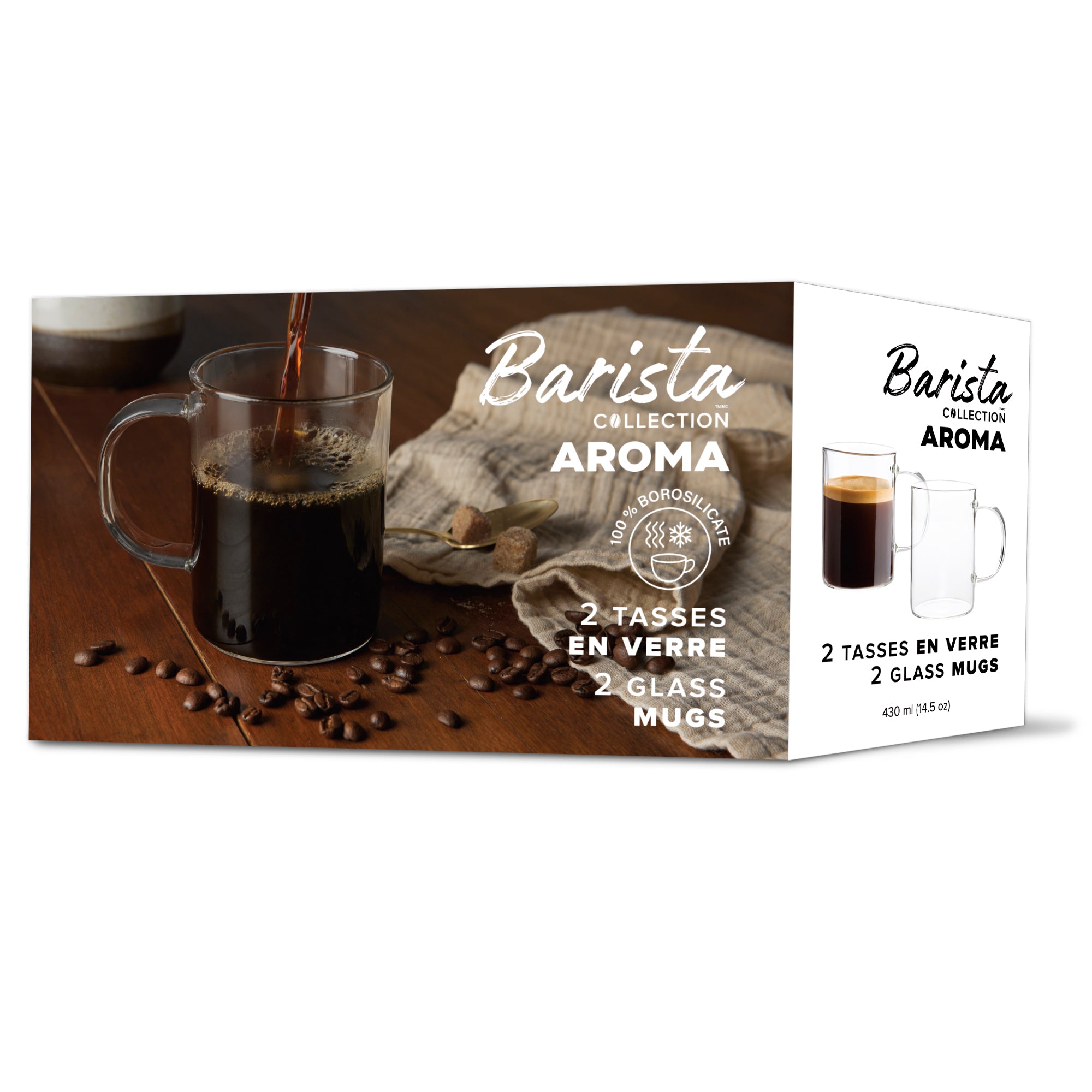 Safdie & Co. Aroma Coffee Mug (2 x 430ml)