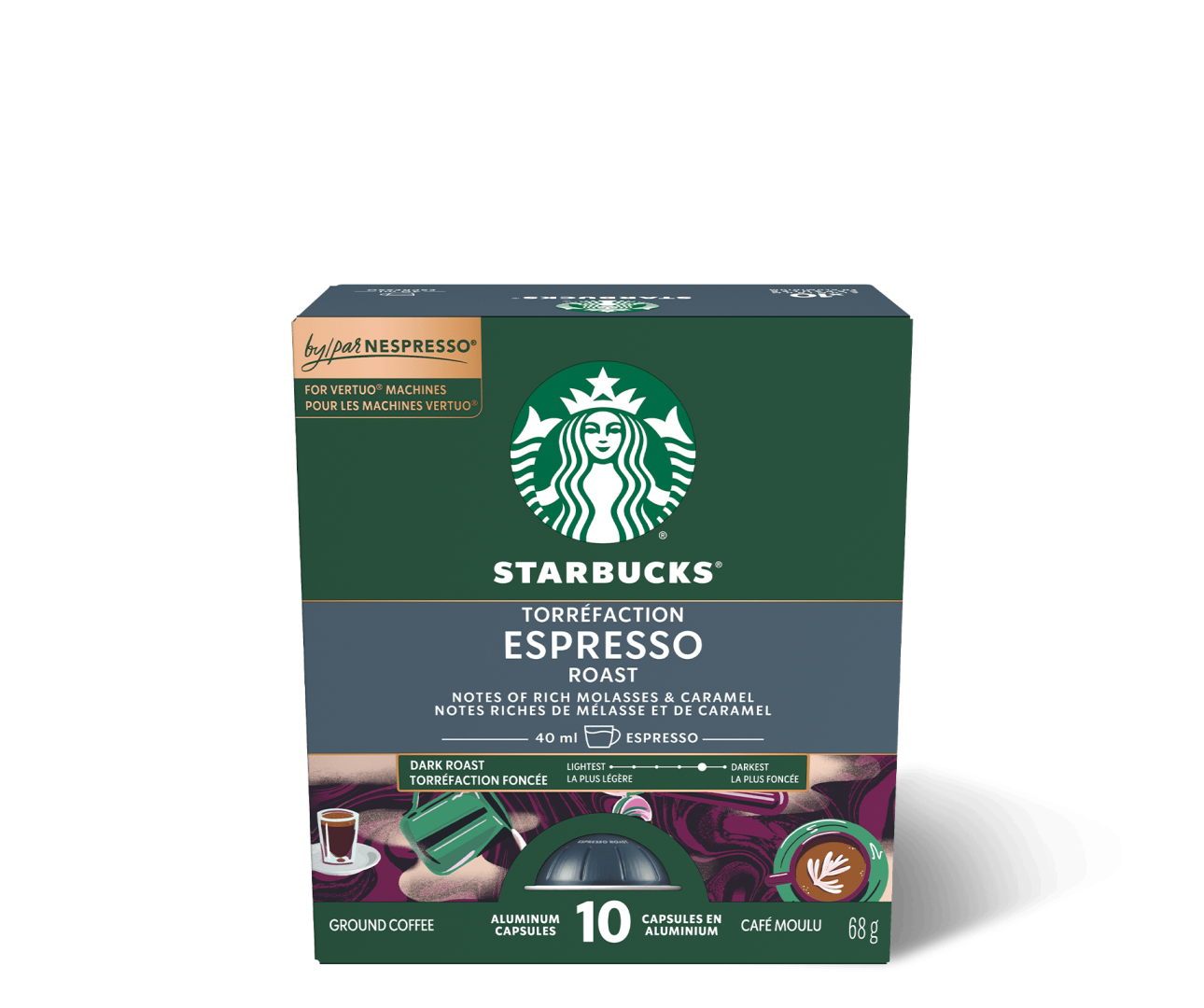 Starbucks Espresso Roast Nespresso Vertuo Pods (8)