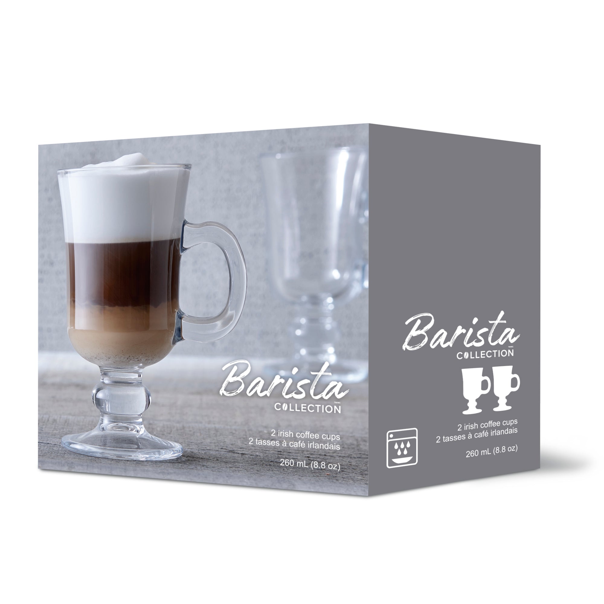 Safdie & Co. Barista Irish Coffee Mugs (2 x 260ml)