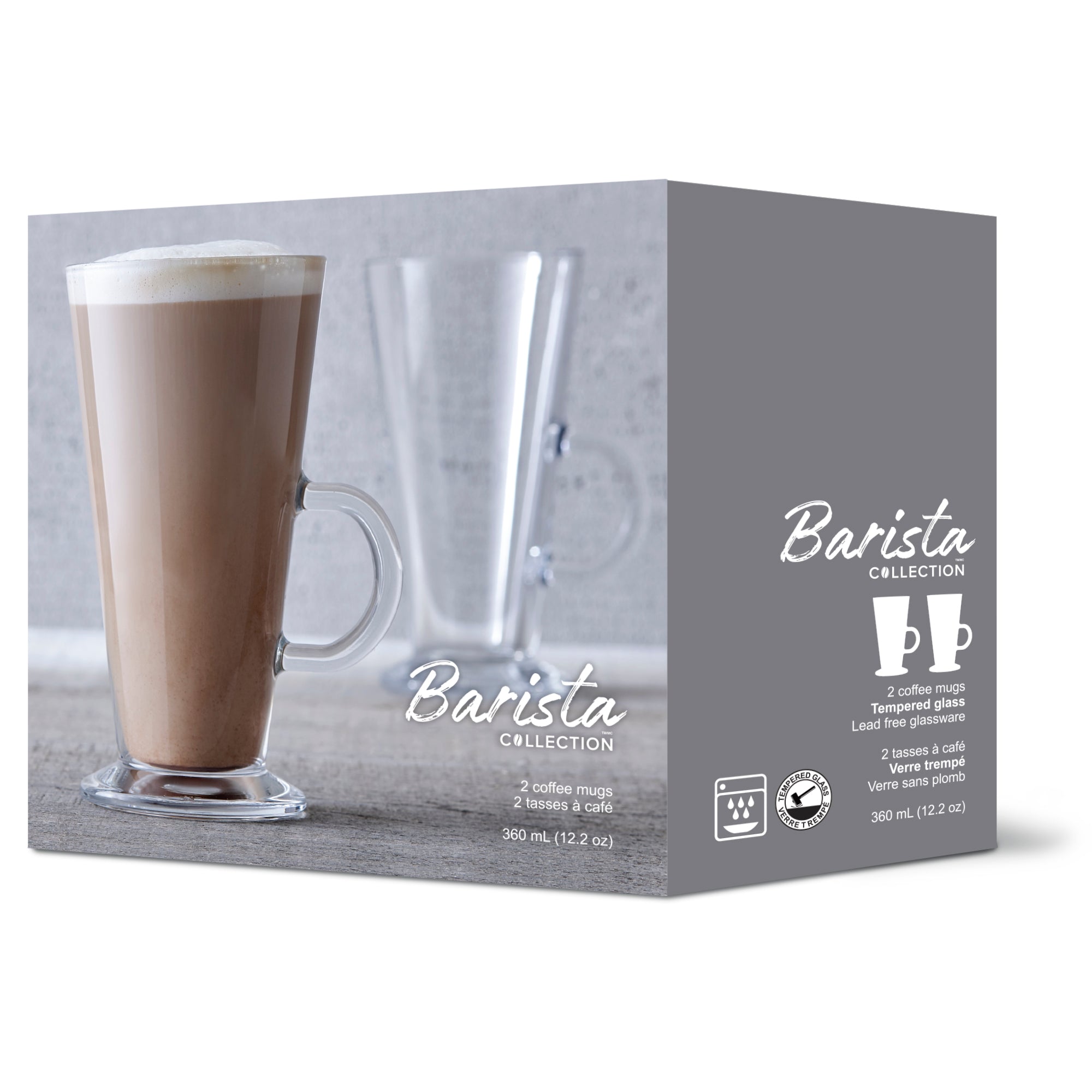Safdie & Co. Barista Coffee Mug (2 x 360ml)