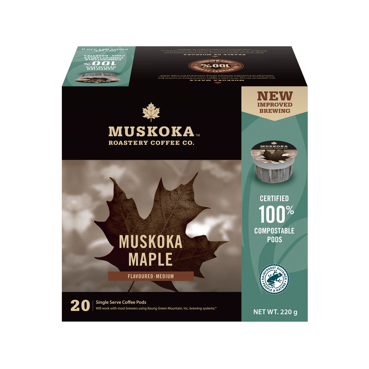 Muskoka Maple 100% Compostable Coffee Cups (20)