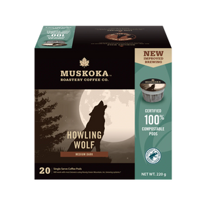 Muskoka Howling Wolf 100% Compostable Coffee Cups (20)