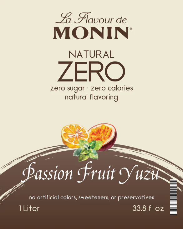 Monin Natural Zero Passion Fruit Yuzu
