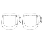 Grosche Fresno double-wall glass mugs, set of two, product-only view