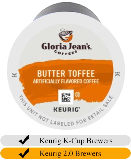Gloria Jean's Butter Toffee K-Cups x 24