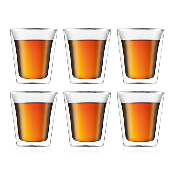 Bodum Canteen 3 oz Double Wall Glass Set of 6