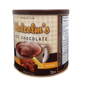 Malcolm's Premium Orange Hot Chocolate Mix. 400g.