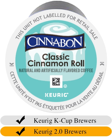 cinnabon classic cinnamon roll k cup caffeine content