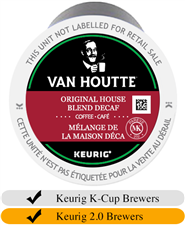 Van Houtte <span style="color:green;">DECAF</span> Original House Blend K-Cups (24)