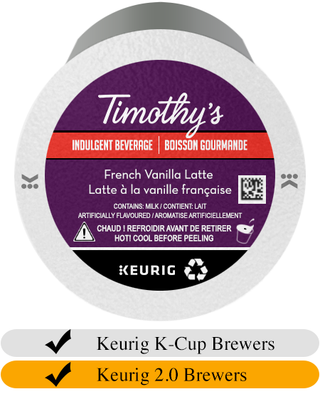Timothy's French Vanilla Latte K-Cup® Pods (24)