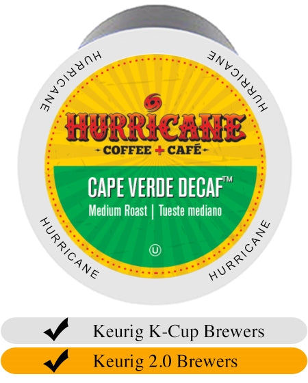 Hurricane Cape Verde Decaf Coffee Cups x 24