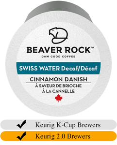Beaver Rock Cinnamon Danish DECAF Coffee Cups (25)