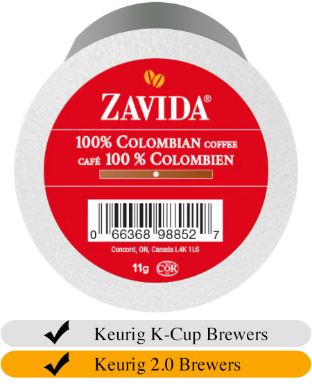 Zavida 100% Colombian Coffee Cups (24)