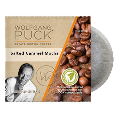 Wolfgang Puck Salted Caramel Mocha 18 - 100% Compostable Pods