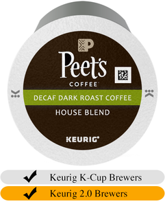 Peet's Coffee DECAF House Blend K-Cup® Pods (10)