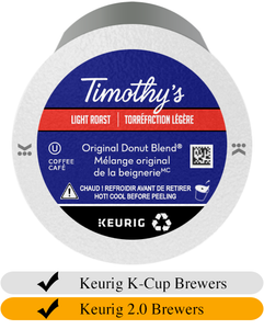 Timothy's Original Donut Blend K-Cup® Pods (24)