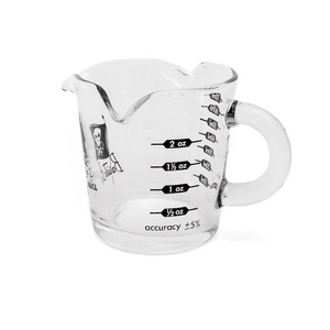 Espresso measuring shot hot sale glass