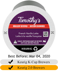 Timothy's French Vanilla Latte K-Cup® Pods (24) SALE