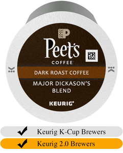 Peet's Coffee Major Dickason's Blend K-Cup® Pods (10)