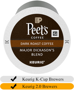 Peet's coffee k sales cup major dickason's blend