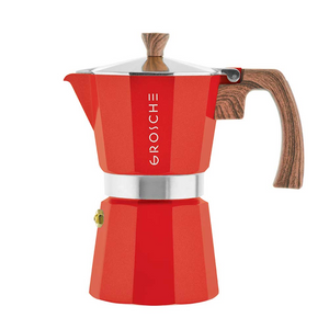 Grosche Milano Stovetop Espresso Maker (Red)