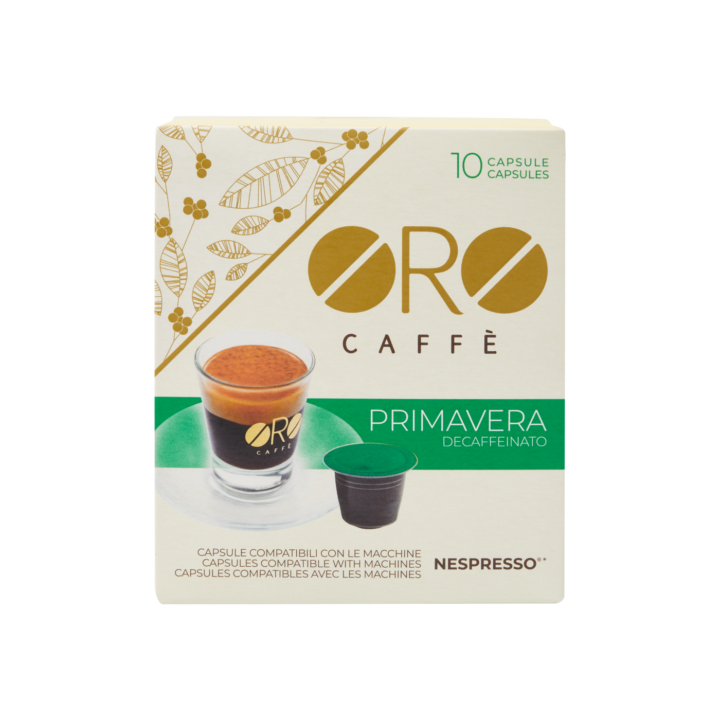 ORO Caffè Primavera DECAF Capsules for Nespresso (10)