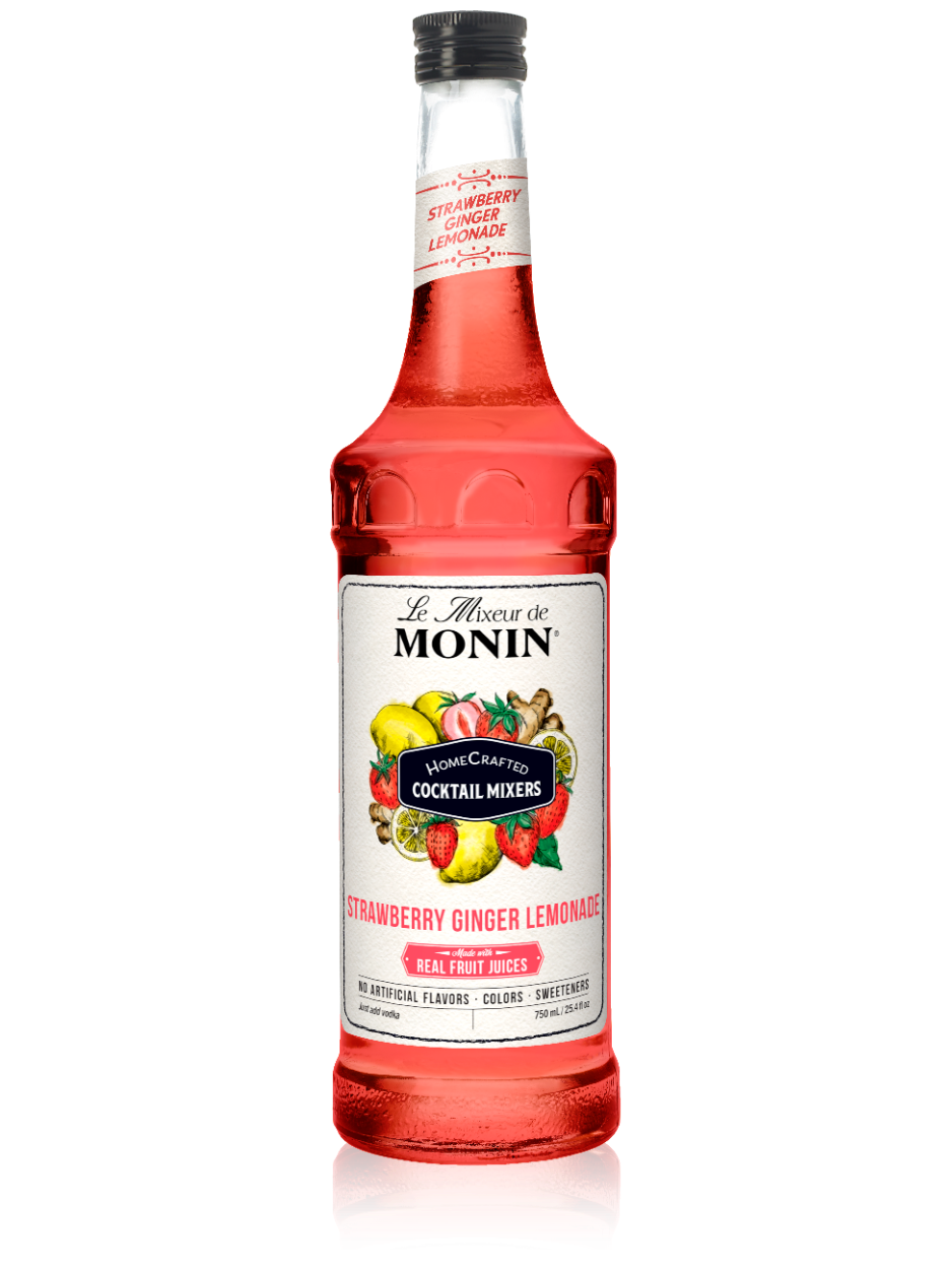 Monin Strawberry Ginger Lemonade Cocktail Mixer (750ml)